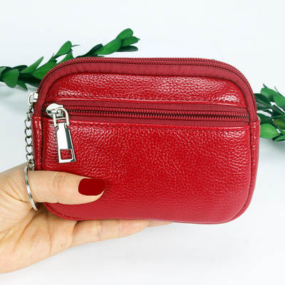 Spot 2022 Spring New Small Card Bag European and American Style Short Women's Wallet Pupi Litchi Pattern Wallet