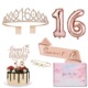 16 size rose gold crown strap gift box pin cake decoration