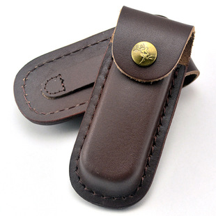 Scabbard/snife Cover Cowhide Swiss Army Knife Foldableing Knife First Layer Cowhide Knife Cover Scabbard Foldableing Scalp Sheath