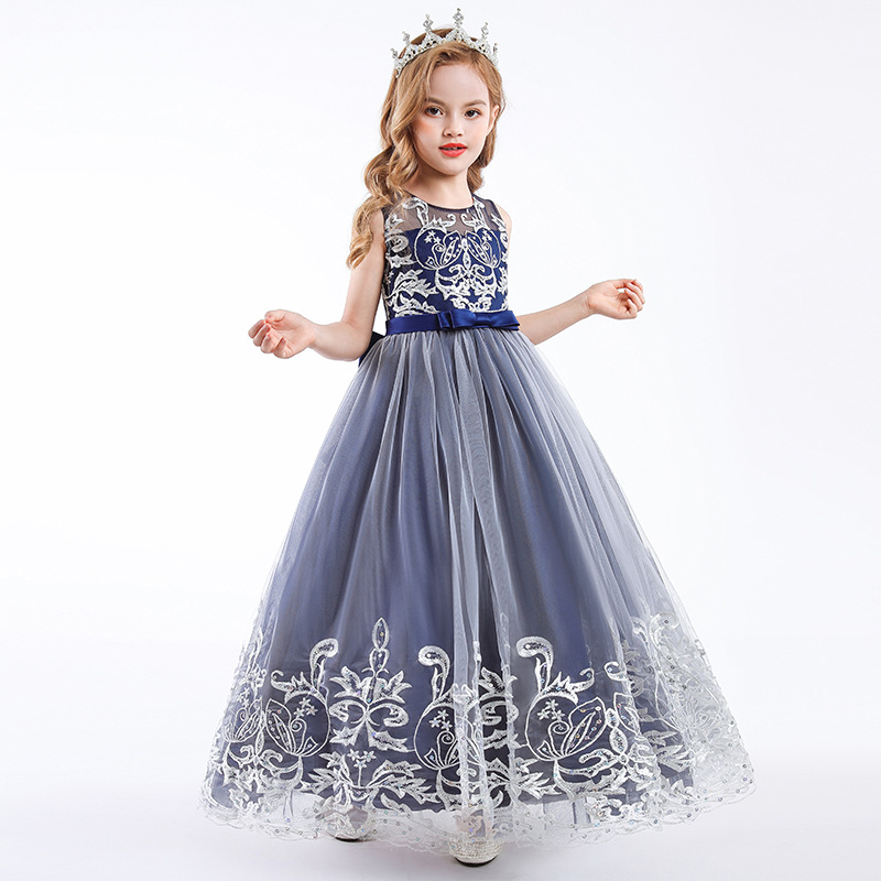 CARISA CARISA girls' dress dress sleeveless mesh performance host princess dress cross-border one-piece delivery