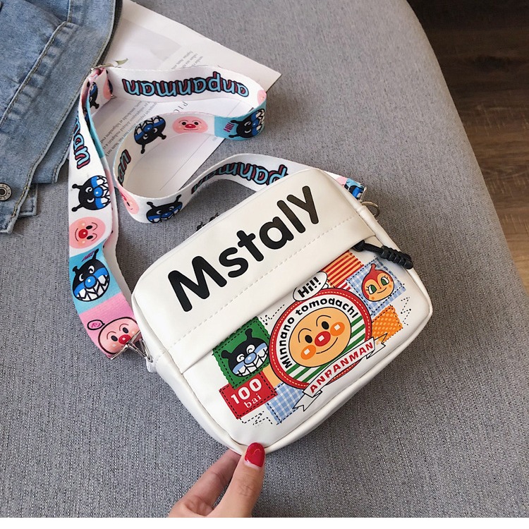 Cartoon Printed PU Mobile Phone Bag Women's 2023 Autumn Street Fashion Shoulder Crossbody Bag Fashionable All-match Crossbody Bag