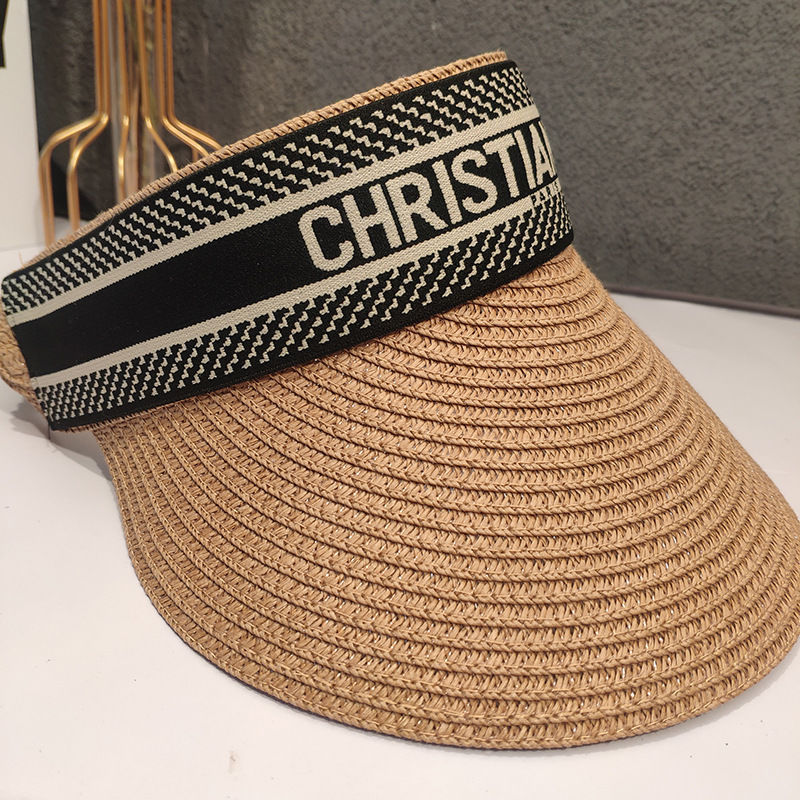 Internet Celebrant Travel Hat Children's Summer Korean Style Empty Top Hat Internet Celebrant Fashion Sunshade Straw Hat Beach Cap Sun Hat