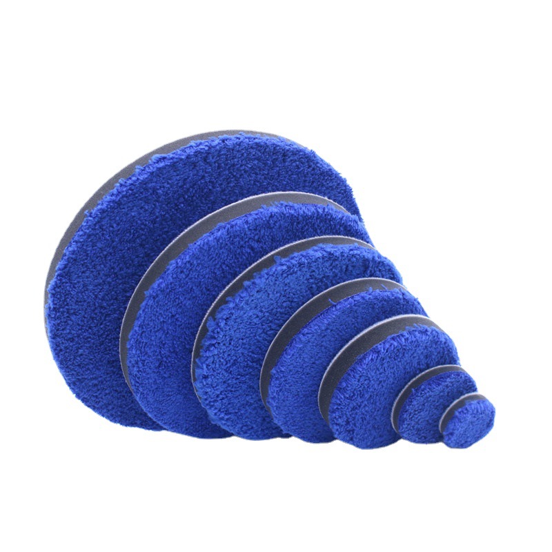 Supply 3/4/5/6/7 inch car beauty polishing wax sponge fiber wax collection tray blue towel sponge tray