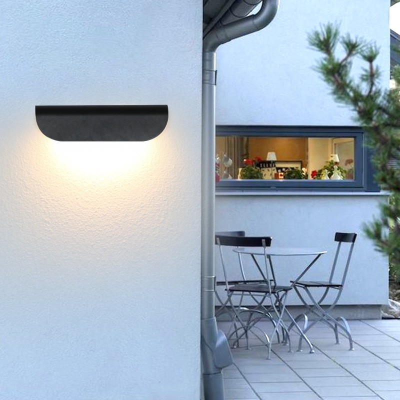 LED wall lamp outdoor waterproof black and white minimalist high sense door lamp stair aisle exterior wall balcony wall lamp