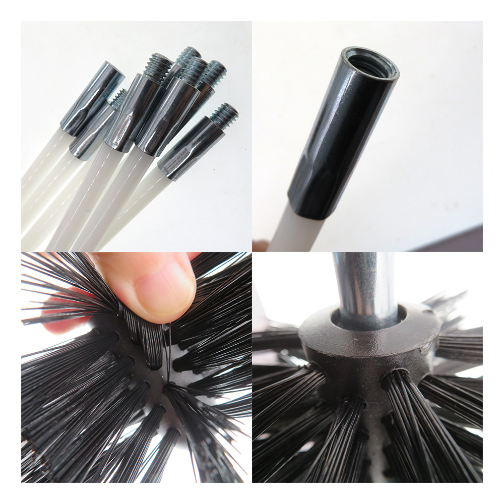 Cross-border hot-selling chimney brush dryer pipe cleaning brush range hood pipe cleaning brush a generation of hair