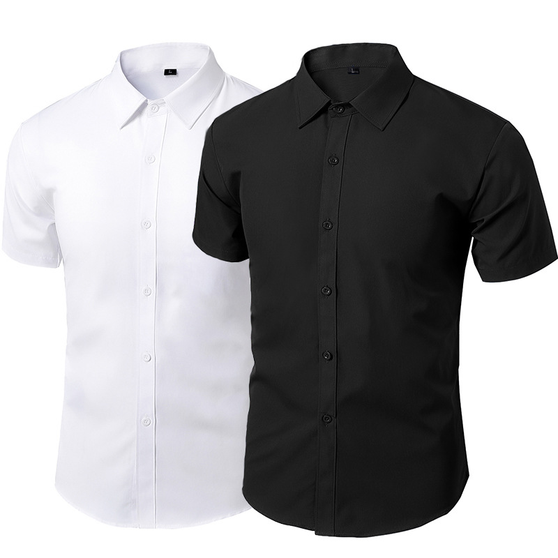 White Shirt Men's Long-sleeved Non-ironing Business Dress Slim-fit Korean Style Professional Working Men's White Casual Suit Shirt
