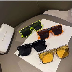2023 New Personality Sunglasses Internet Celebrity Same Style Men's and Women's Large Frame Sunglasses UV-proof Fashion Glasses Wholesale