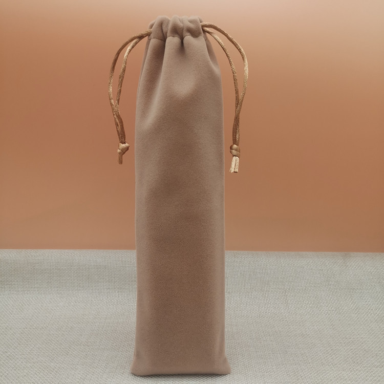 New Lisi velvet drawstring bag high-end long velvet bag thickened non-hair removal drawstring bag dustproof storage bag