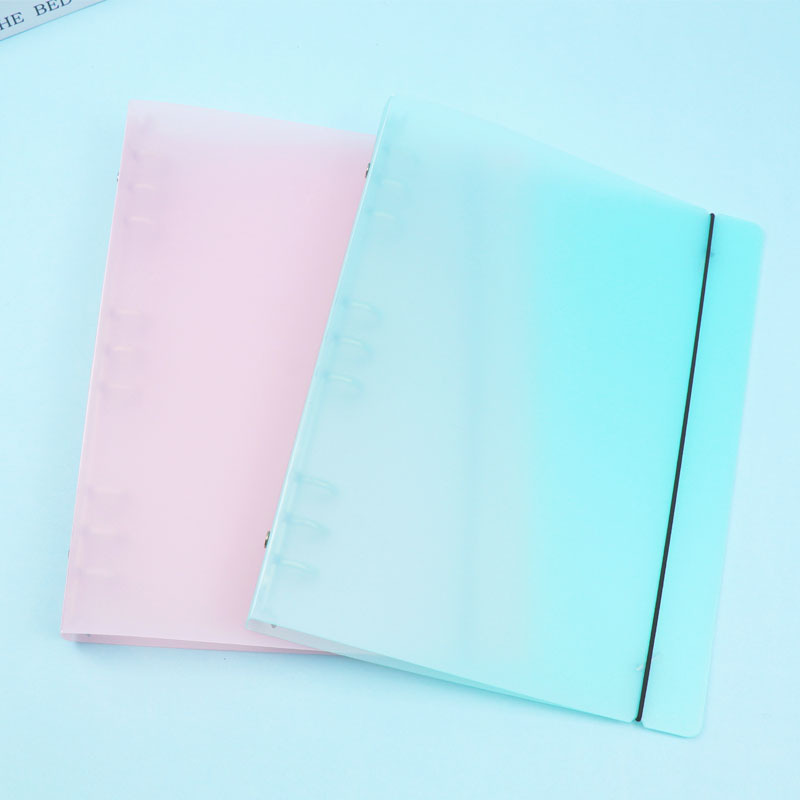 Loose-leaf notebook detachable notebook notebook B5 square core can not help hand color PP student stationery Binder