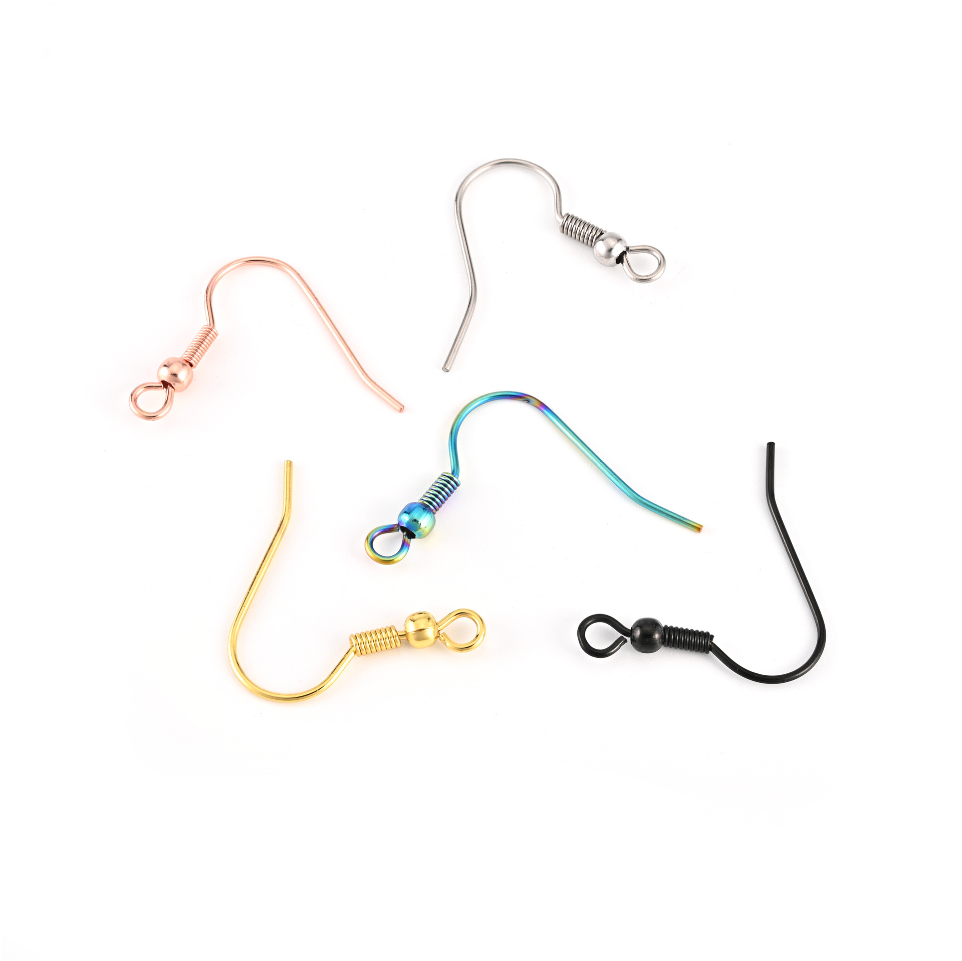Factory spot wholesale stainless steel multi-color U-shaped ear hook earrings accessories diy earrings pendant source factory