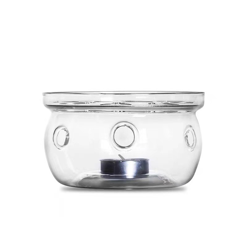 Heating Glass Teapot with Candles Base Restaurant Tea Brew Tea Insulation Ceramic Warm Tea Stove Household