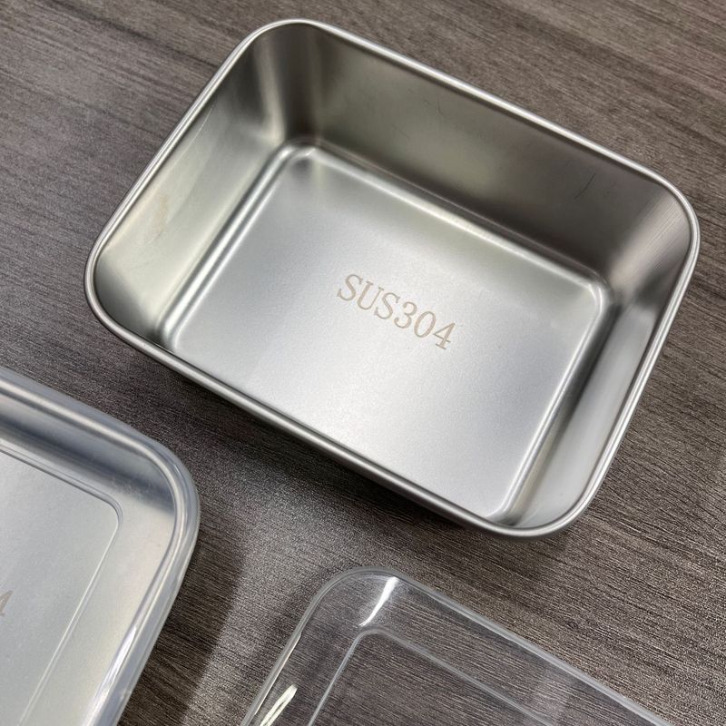 ステンレスの鮮度保持弁当蓋付き収納ケース食品収納ケース食堂包装ケース果物弁当密封ケース|undefined