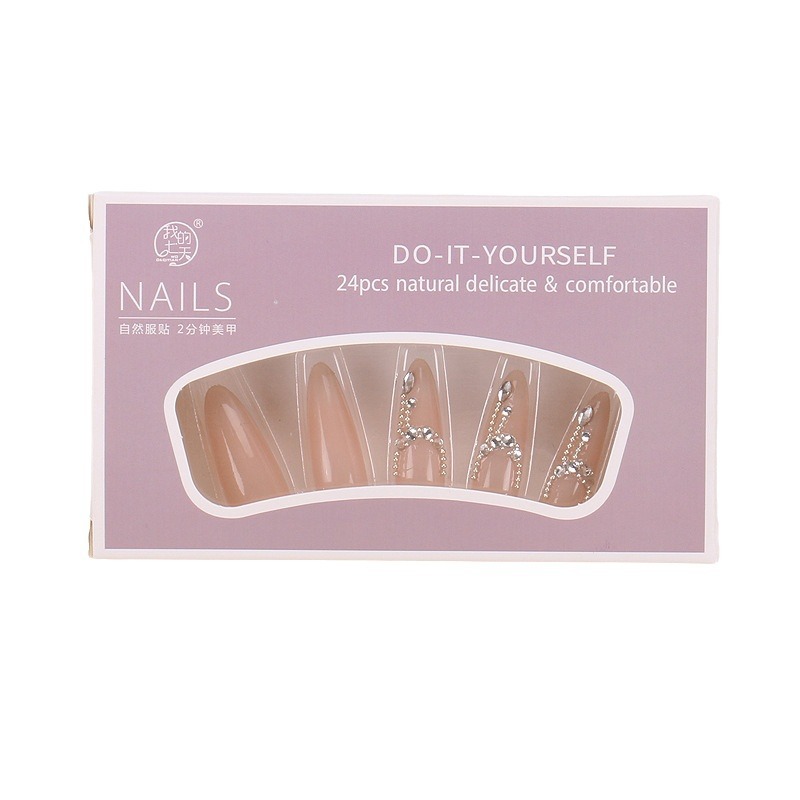Explosions hand-worn nail piece new 30 pieces of high-grade feeling white French nail patch detachable nail piece