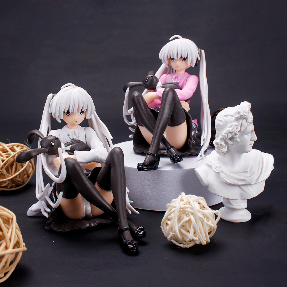 Solid PVC rabbit edge empty girl JK uniform girl dome girl cartoon hand cake dress car doll