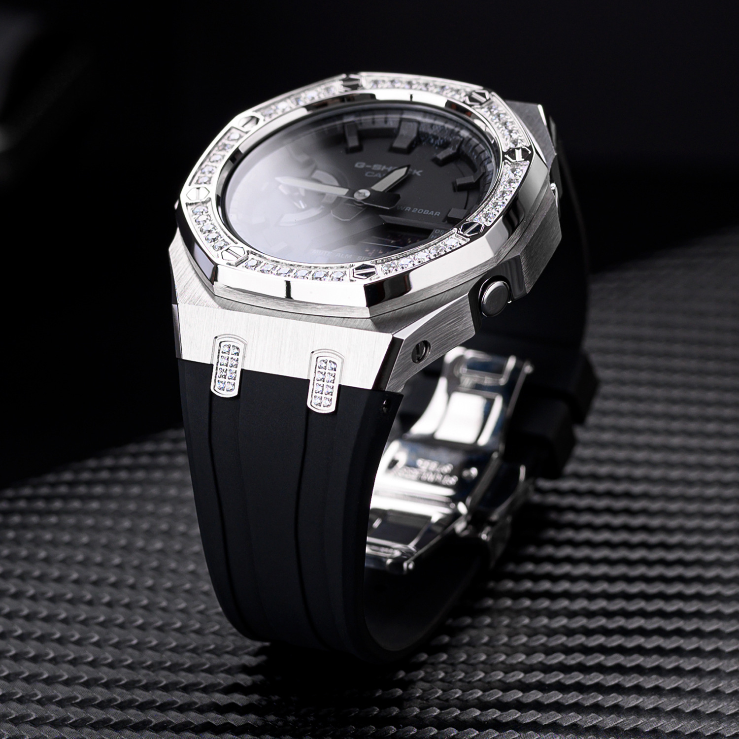 Luxury full diamond ga2100 case for Casio modified case 316L stainless steel watch replacement