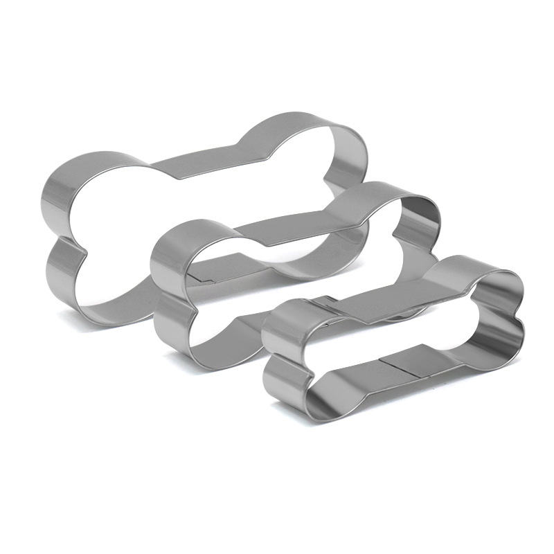 Spot Stainless Steel Bone Cake Mold 3 Piece Set Cookie Cake Mold DIY Baking Tools Cake Cookie Mold Set