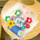 Transparent Hyun-a Flower Plastic Thickened Nice Small Handbag Makeup Gift Clothing Packaging Transparent Beauty Makeup