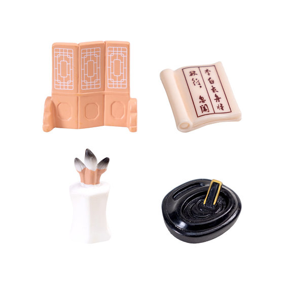 Micro landscape creative ancient style poetry book Li Bai doll house Gardening Landscape diy decoration accessories miniature small ornaments