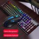 FVQ305S Wired Luminous Keyboard and Mouse Set E-Sports Game Luminous Suspension Keycap Membrane Keyboard and Mouse Set