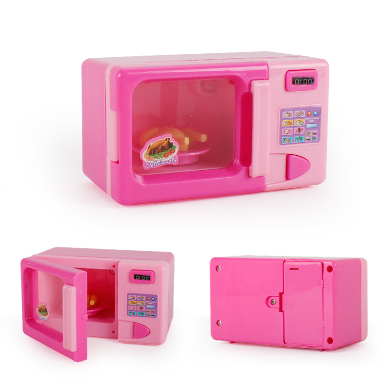 Children's simulation kitchen play house small appliances refrigerator microwave oven hair dryer coffee machine electric kettle fun toys