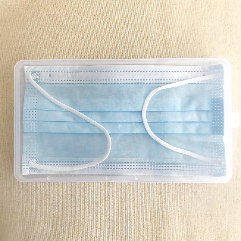 KH12 mask box wholesale transparent plastic PP with lid rectangular parts accessories lock box storage finishing box desktop