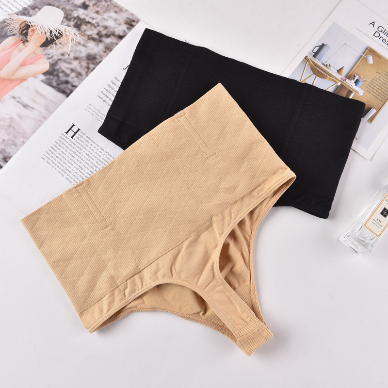 Foreign Trade Mid-Waist Abdominal Pants with Bone Shaping Pants Body-Beauty Thin Belt Sexy Triangle T-Shaping Abdominal Pants Women's Anti-Roll Underwear