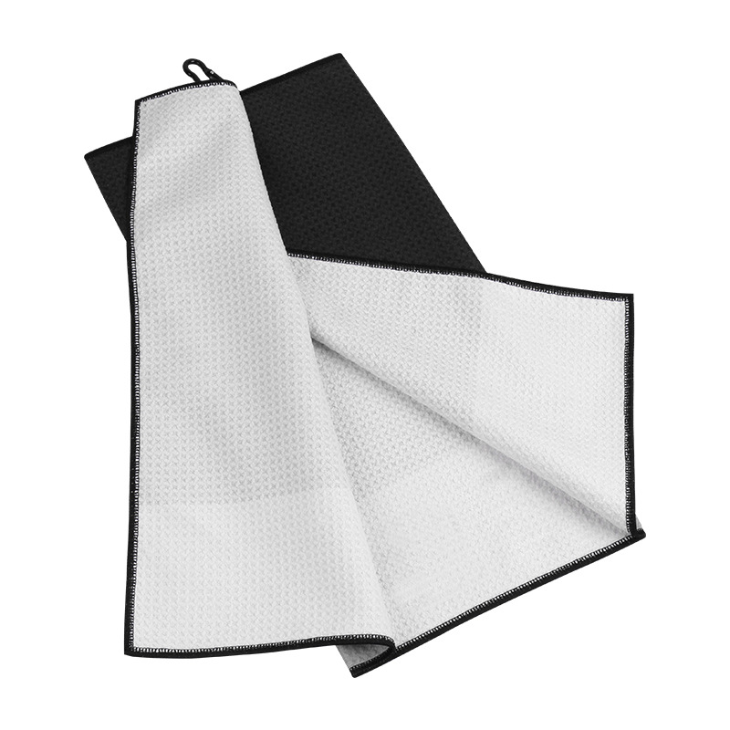 Microfiber golf embroidery printed waffle pineapple towel kitchen wiping cloth cleaning cloth