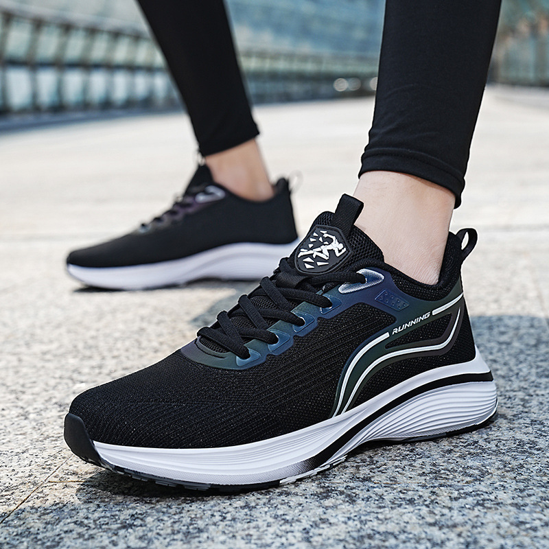 Live sports casual shoes men's shoes fly woven breathable test shoes plus size 46 47 48 rope skipping shoes