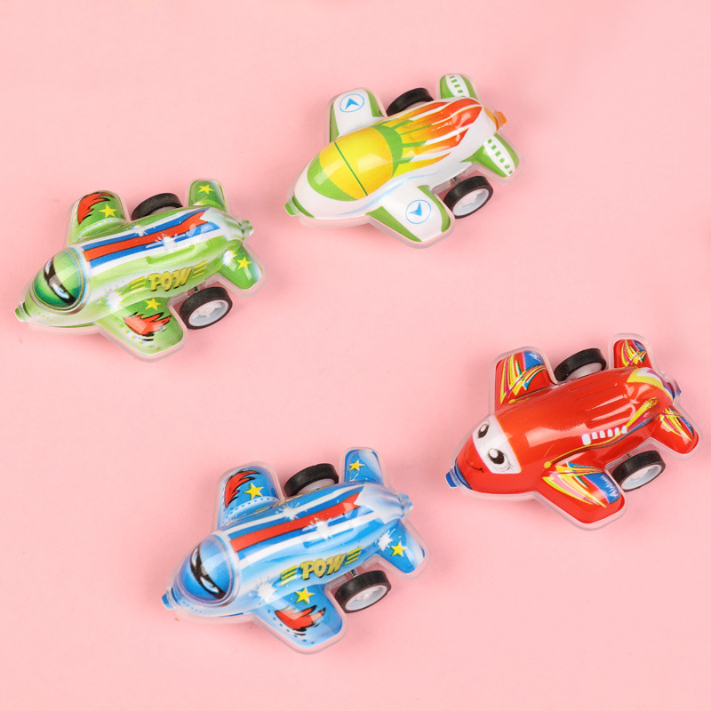 Cartoon Mini Huili Small Aircraft Children's Simulation Q Version Fighter Model Toy Aircraft Chess Sweep Code Stand