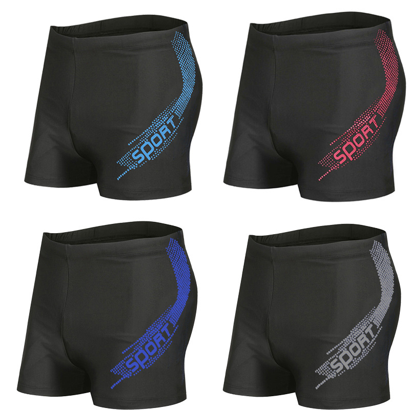 Men's Boxer Swim Trunks Men's Three-point Sports Tight Fashion Swimming Trunks Equipment Men's Swimsuit Printed Swimming Trunks