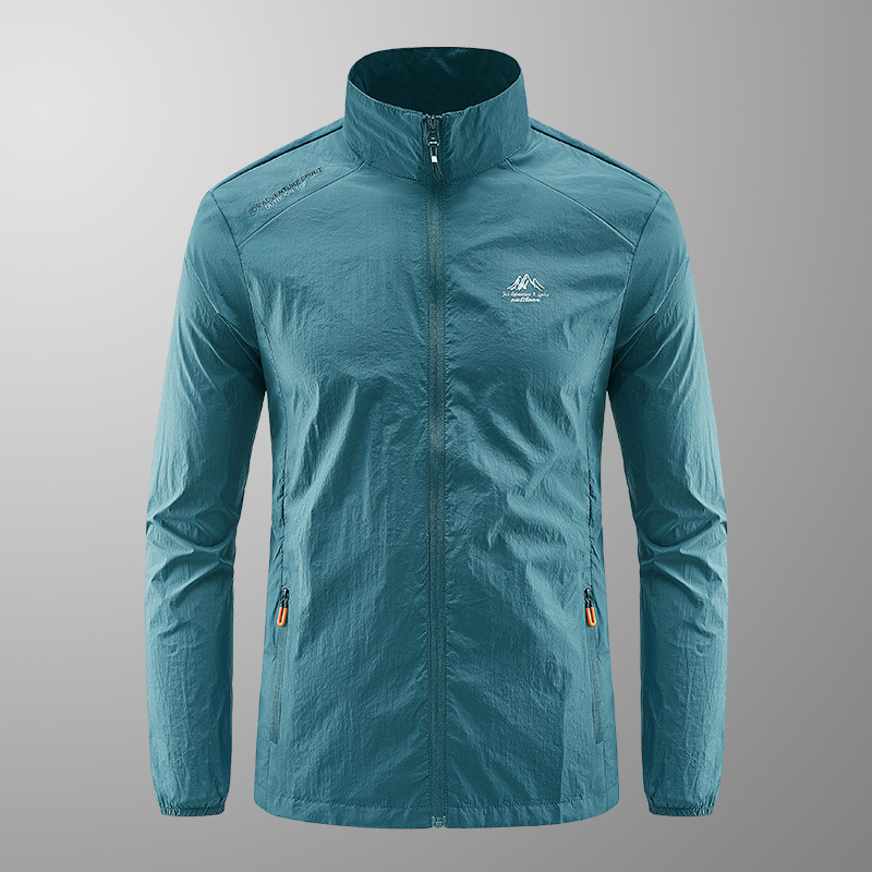 Summer New Sunscreen Clothing Men's Ultra-thin Breathable Ice Silk Skin Clothing Outdoor Waterproof UV Protection Large Size Fishing Clothing