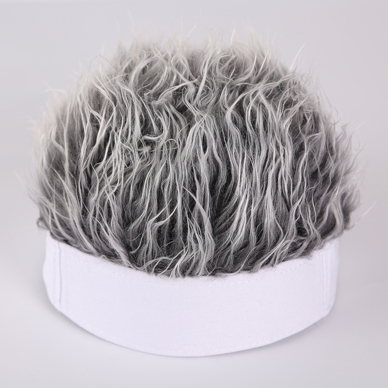 Hip-hop simulation wig hat autumn and winter wig landlord hat funny short hair hat melon skin hat cross-border supply wholesale