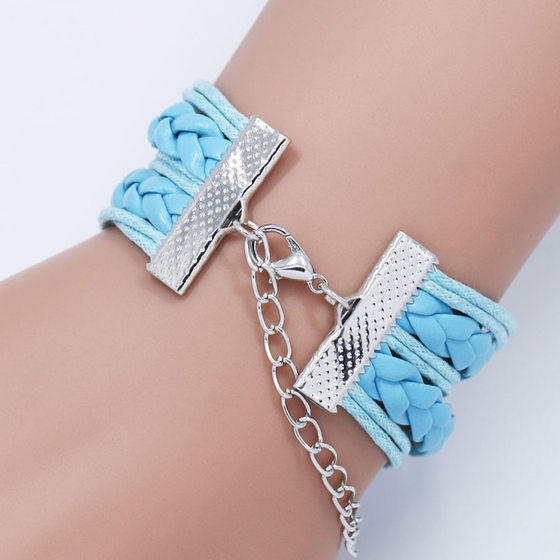 Star Baby Stitch logo Blue Multi-Layer Bracelet Stitch Cartoon Time Gem Bracelet
