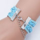 Star Baby Stitch logo Blue Multi-Layer Bracelet Stitch Cartoon Time Gem Bracelet