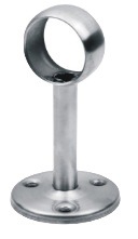 Stainless steel hollow core full-pass round-pass flange seat towel seat clothes pole holder tube holder wardrobe clothes tube drying tube holder
