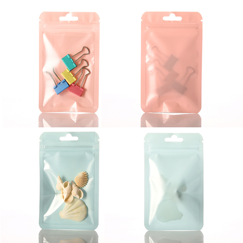Jewelry Self-sealing Bag Food Candy Plastic Bag Packaging Bag Small Jewelry High Color Value Composite Bag Color Packaging Bag