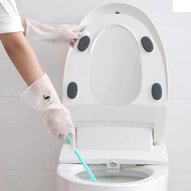 Nitrile kitchen rubber dishwashing gloves wholesale latex household cleaning gloves plastic Oxford waterproof durable