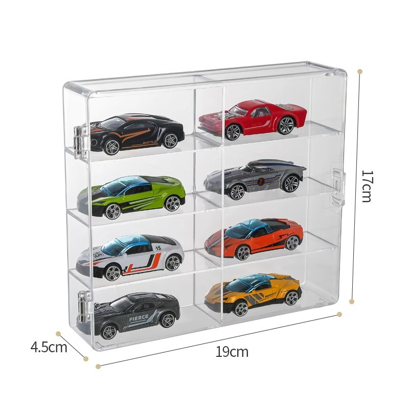 Hot Wheels display rack alloy car Model 1:64 children's toy car decoration transparent organizing storage display box