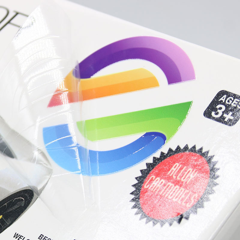 Crystal logo bronzing UV transfer stickers small batch stickers tear film sticker logo trademark pvc metal stickers