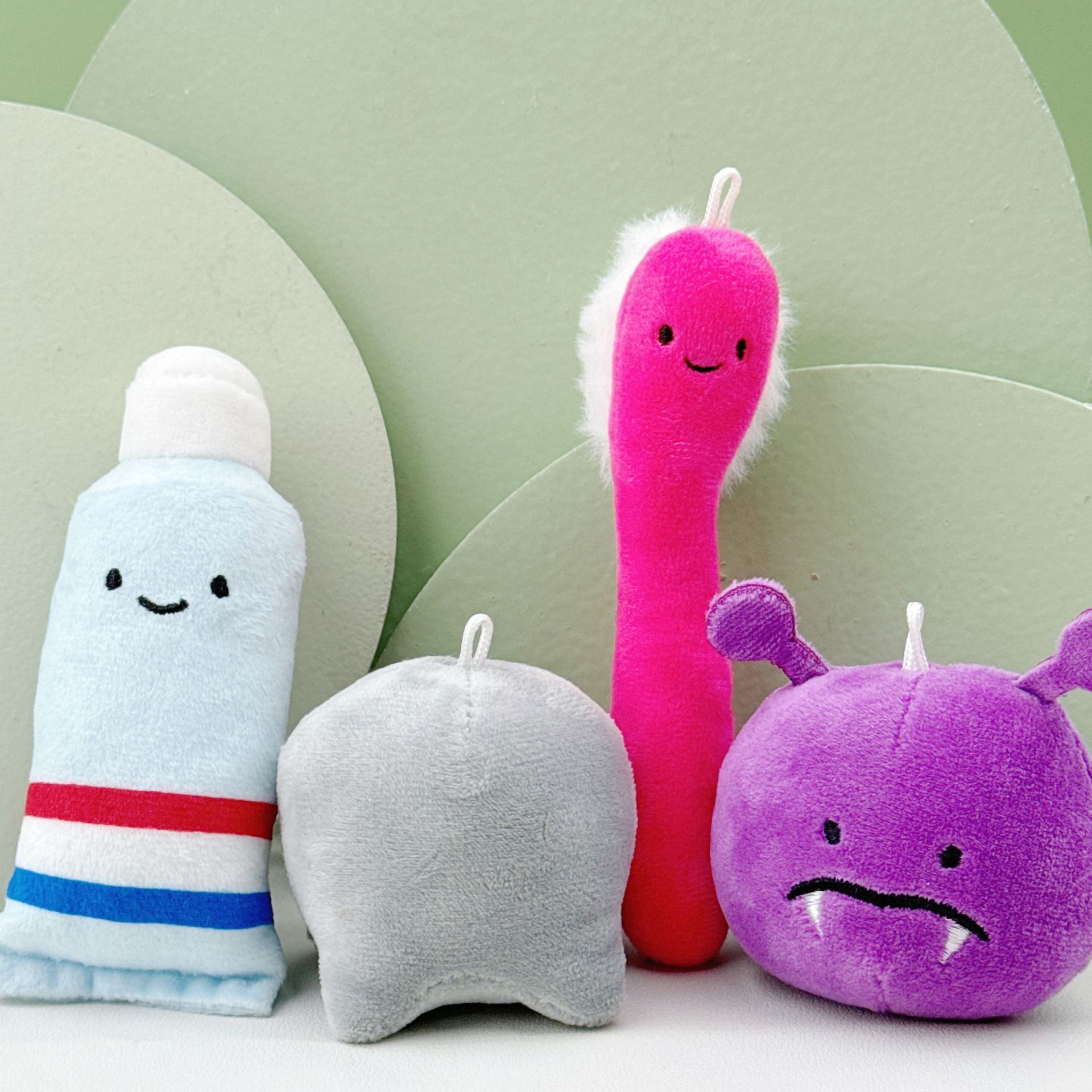 Cute Teeth Toothbrush Toothpaste Bacterial Plush Dolle Bag Pendant Decay Tooth Protection Tooth Toy