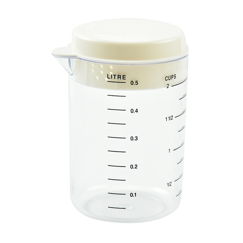 New measuring cup with lid plastic measuring cup with scale baking measuring cup baking tools factory wholesale