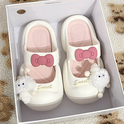 Cute Fairy style slippers for women Mary Jane summer outdoor wear 2023 new style thick-soled hole shoes fashionable sandals