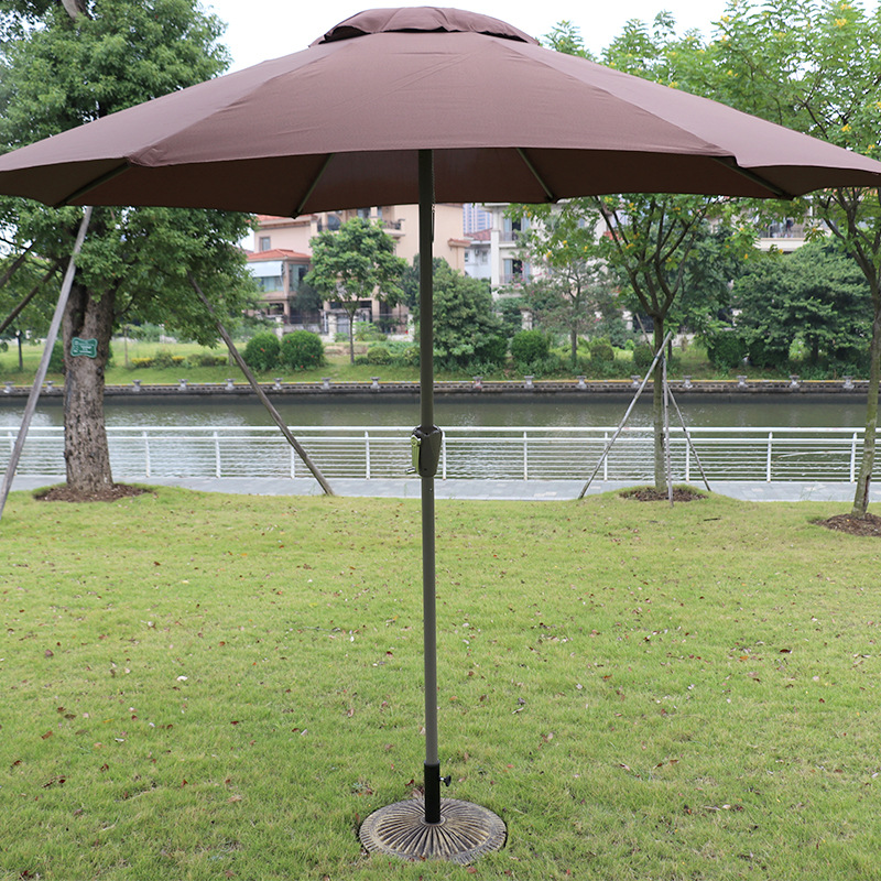 Outdoor Umbrella Hand-cranked Middle Column Iron Umbrella Courtyard Umbrella Commercial Engineering Special Advertising Umbrella Summer Villa Courtyard Sunshade Umbrella