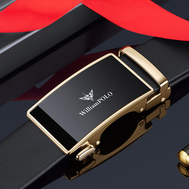 King Paul Men's Belt Leather Belt Men's Belt High-end Business Top Layer Cowhide Belt Men's Wholesale