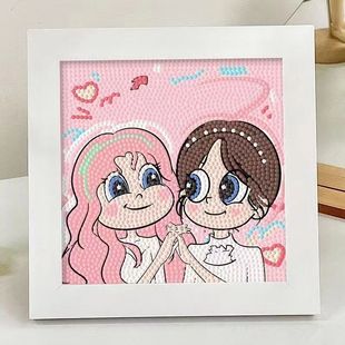 Couple's New Diamond Painting Star Butterfly Princess Full Diamond DIY Handmade Creative Gift for Couple's Girlfriend