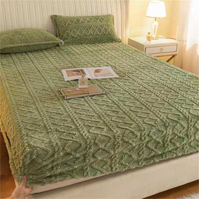 Fitted Sheet single piece bedspread Tower velvet three-piece quilted Simmons mattress protective cover breathable non-slip bed sheet all-inclusive