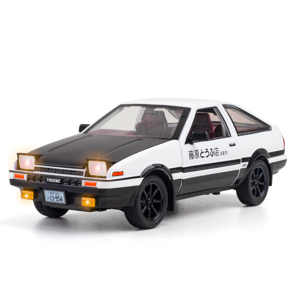Foam Box Package 1:24 Scale AE86 Alloy Sports Car Model Decorative Toy for Children, Cross-border Wholesale