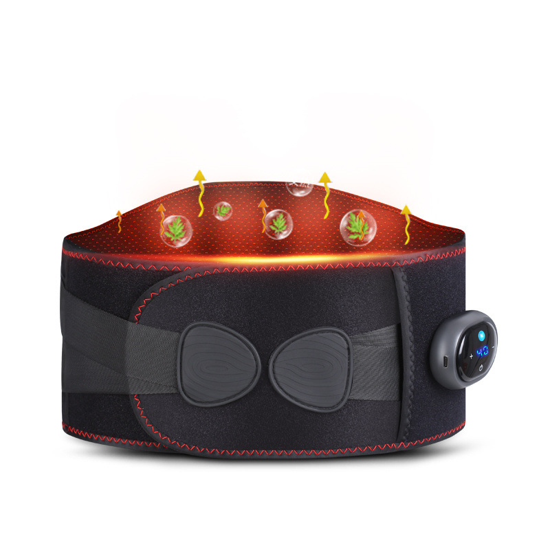 New wireless electric heating fitness massage belt hot compress physiotherapy warm palace belt vibration waist massage instrument artifact