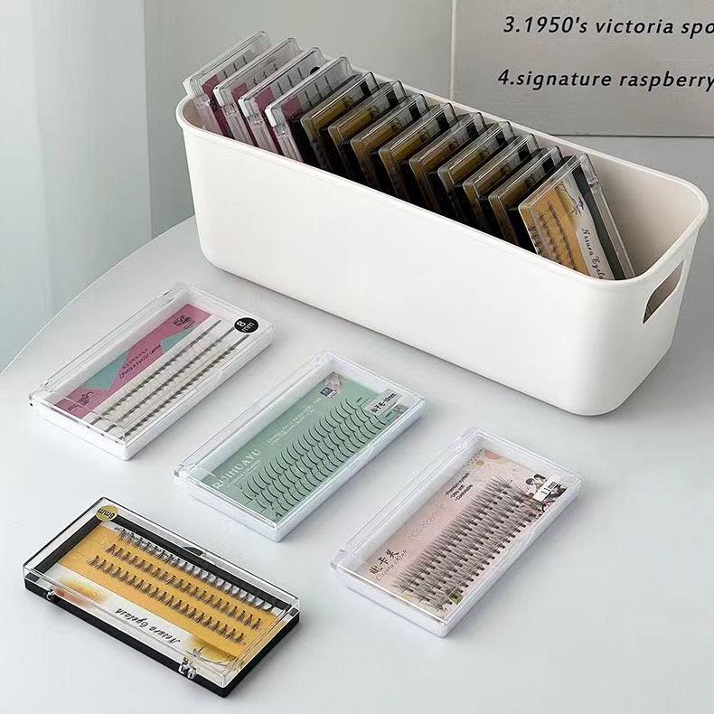 Eyelash storage box organizer box professional eyelashes high-end portable false eyelash storage multi-functional organizer basket makeup