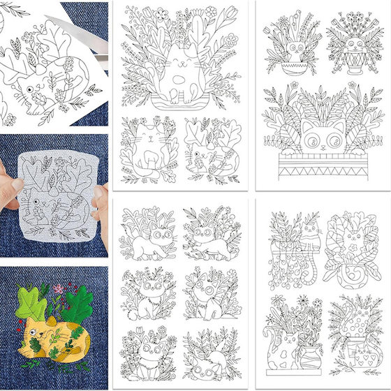 Cross-border hot bohemian pattern water-soluble embroidery stabilizer creative DIY handmade embroidery stabilizer